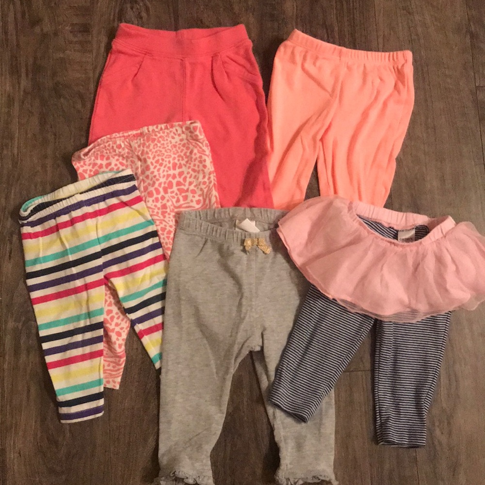 Bundle of baby girls leggings 6 months